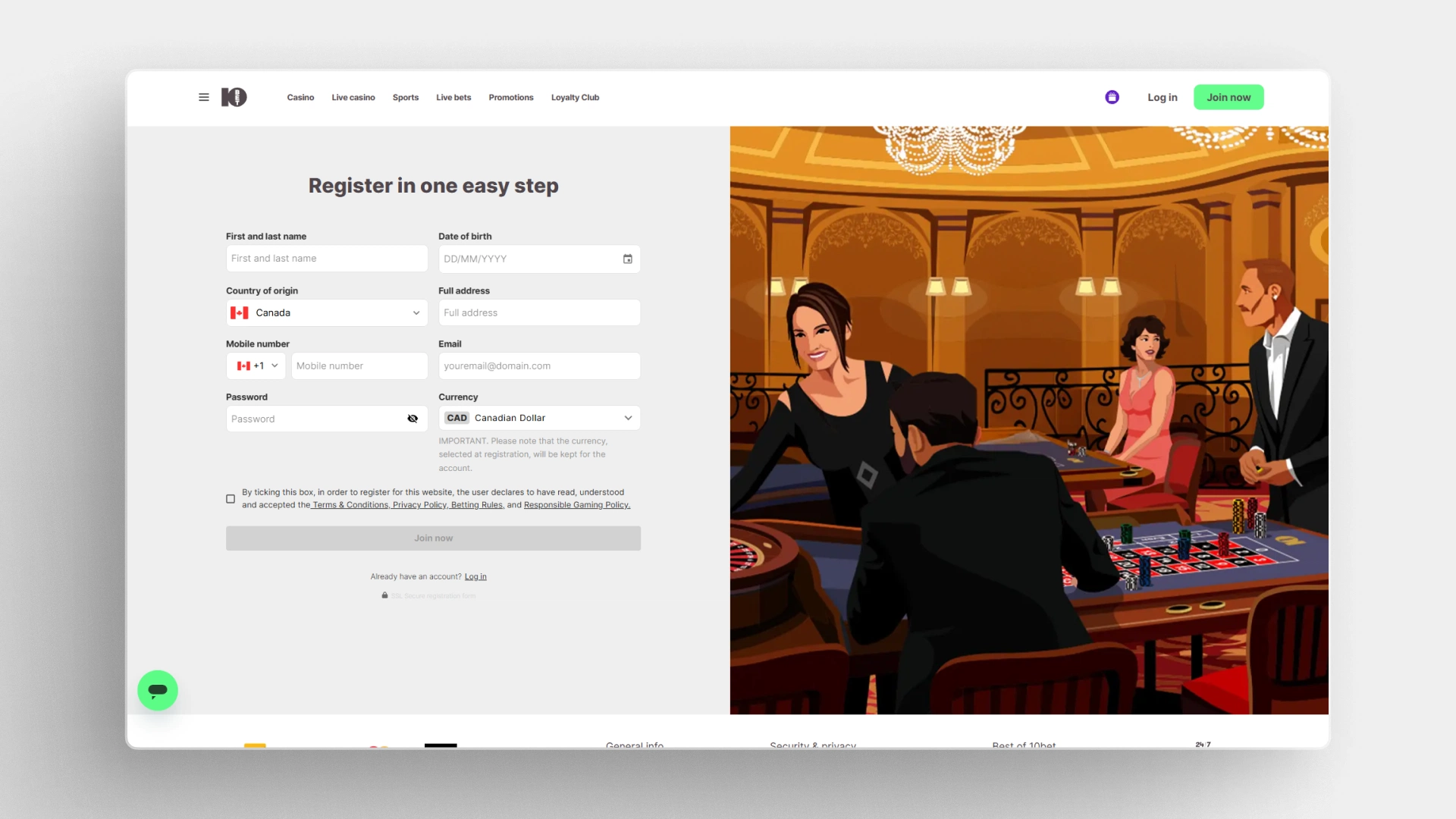 image Sign Up 10bet