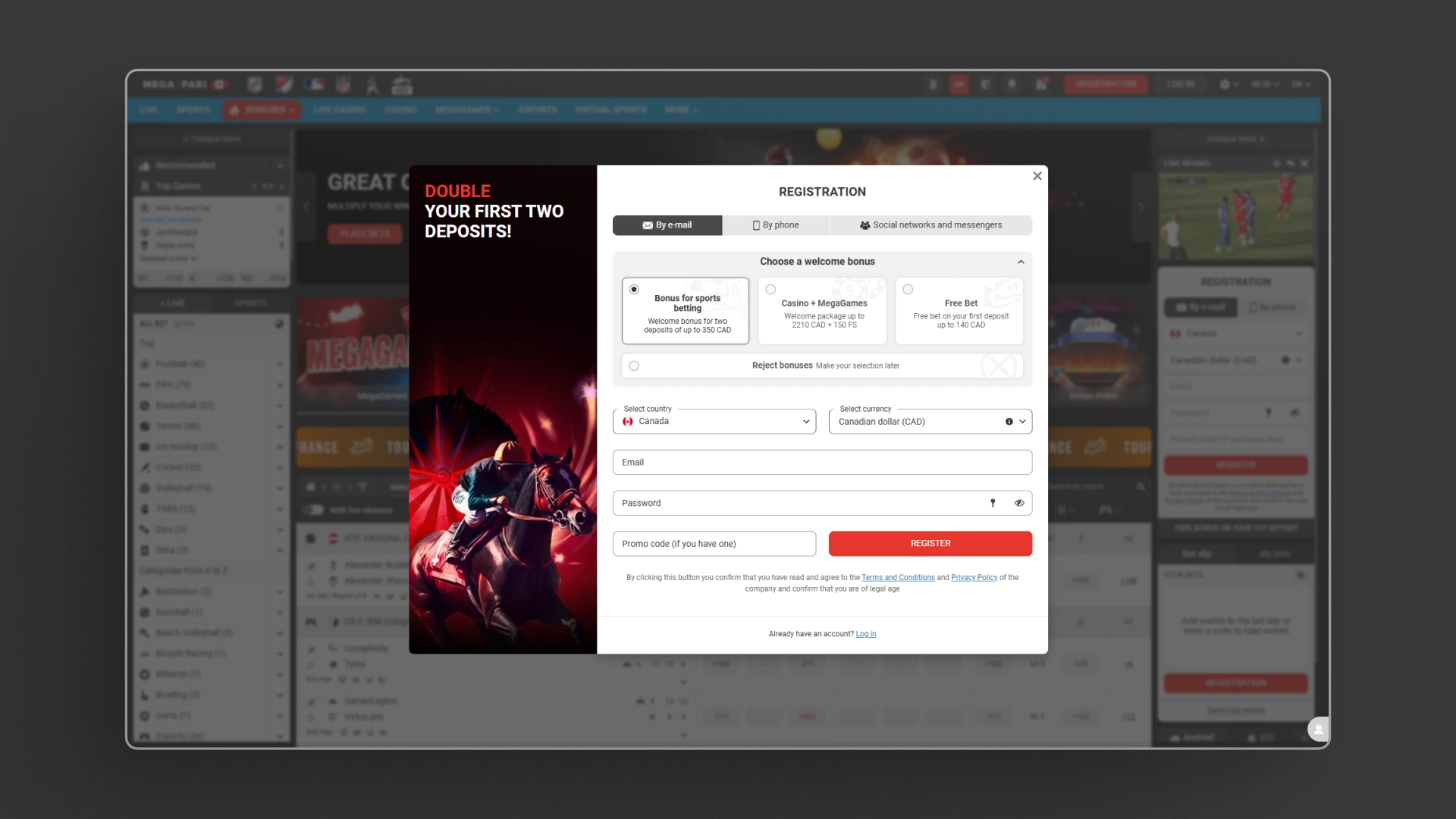 image Sign Up Megapari