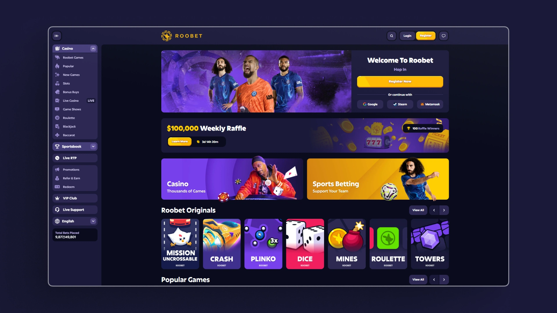 image homepage roobet