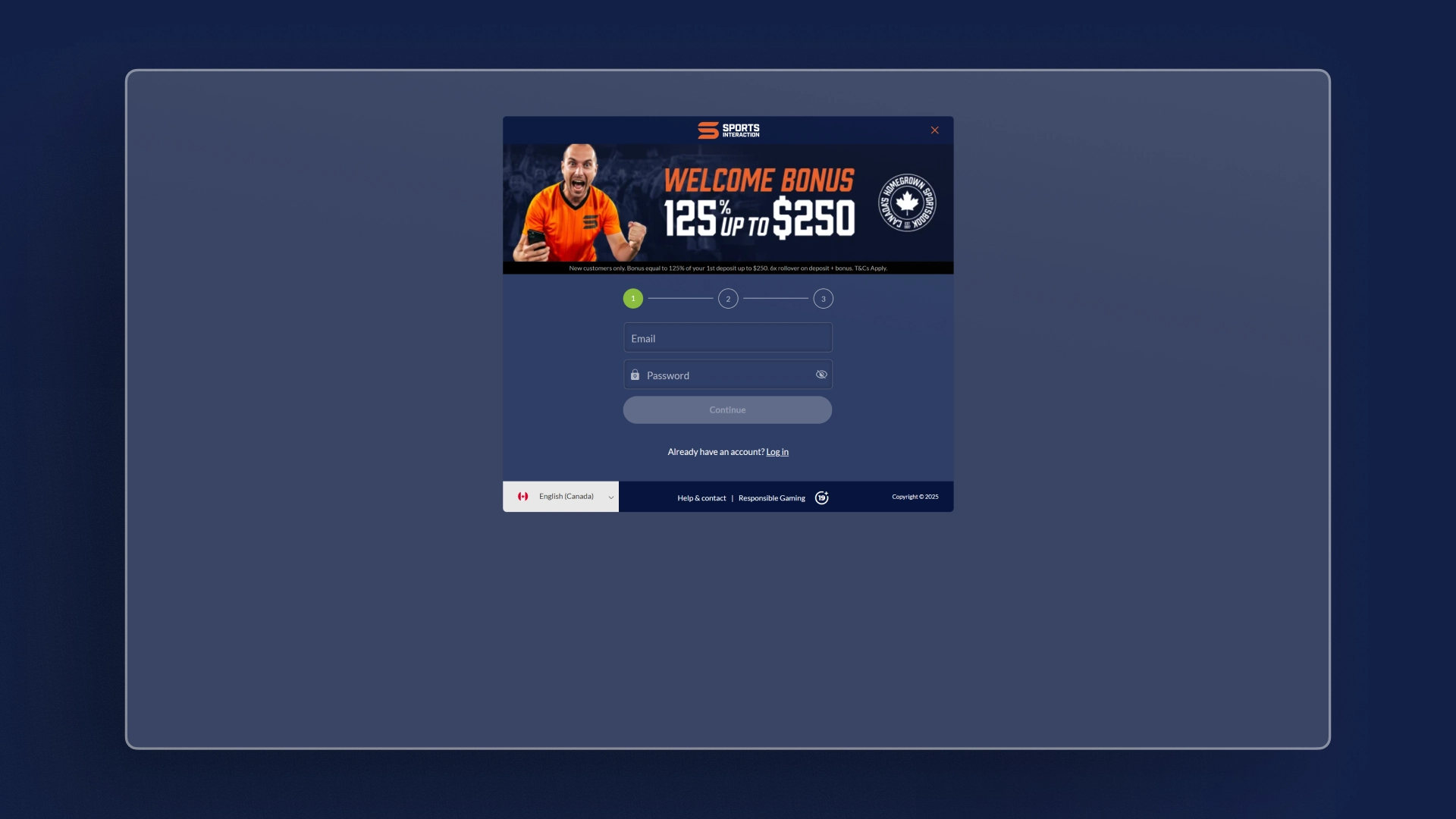 image sign up Sports Interaction