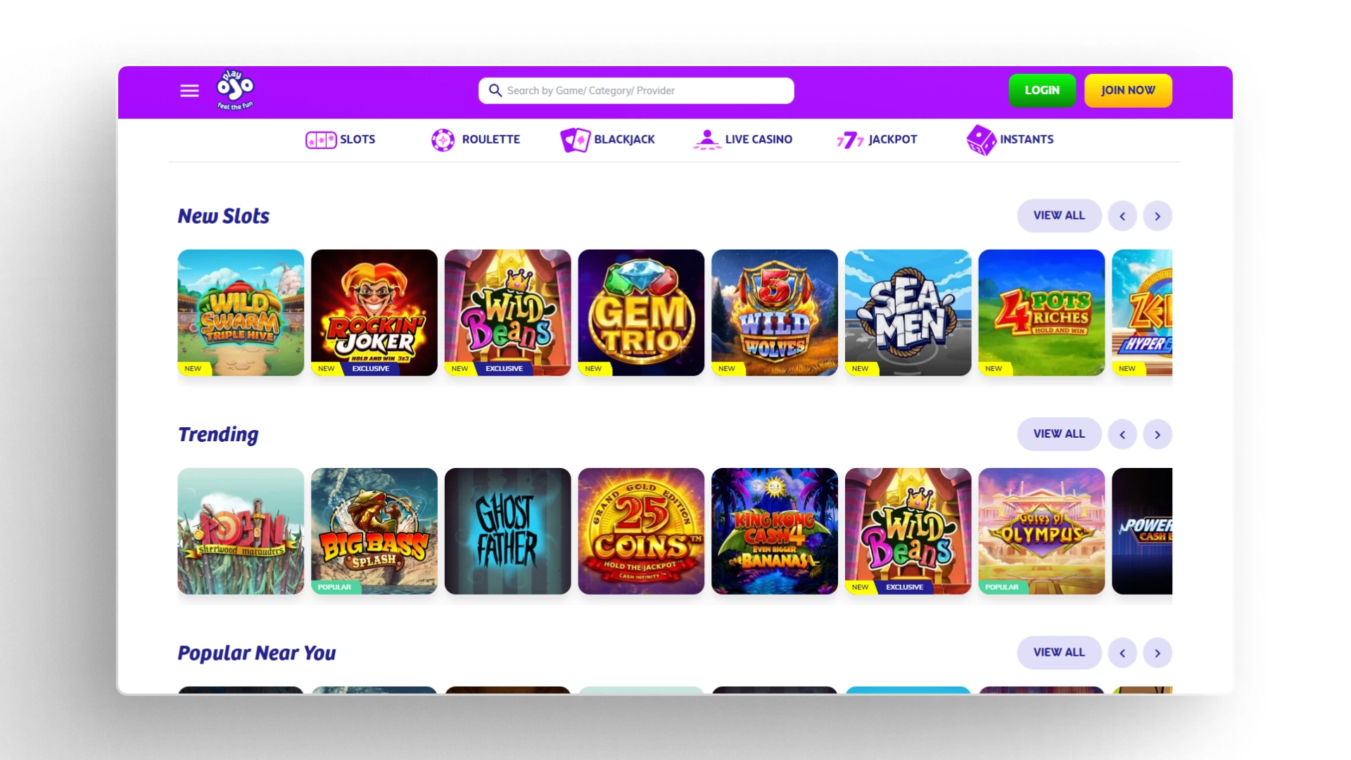 image slots playojo