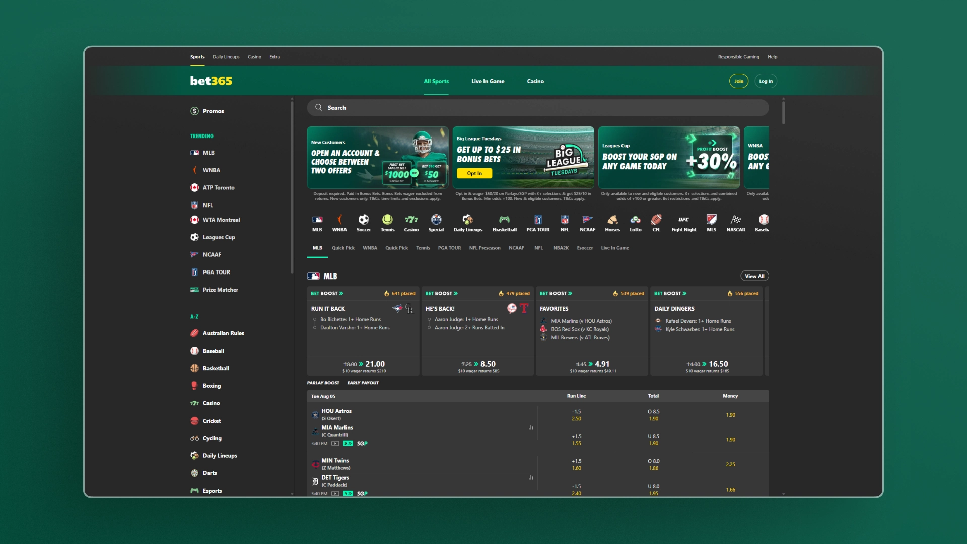 image sports section bet365