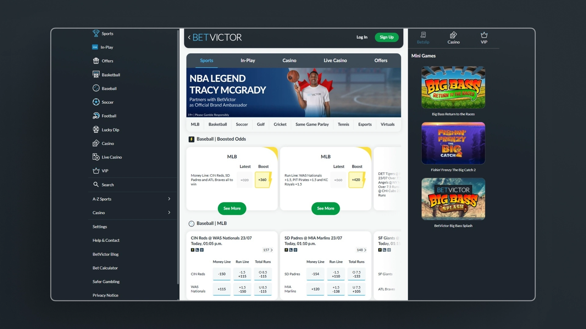image sports section betvictor