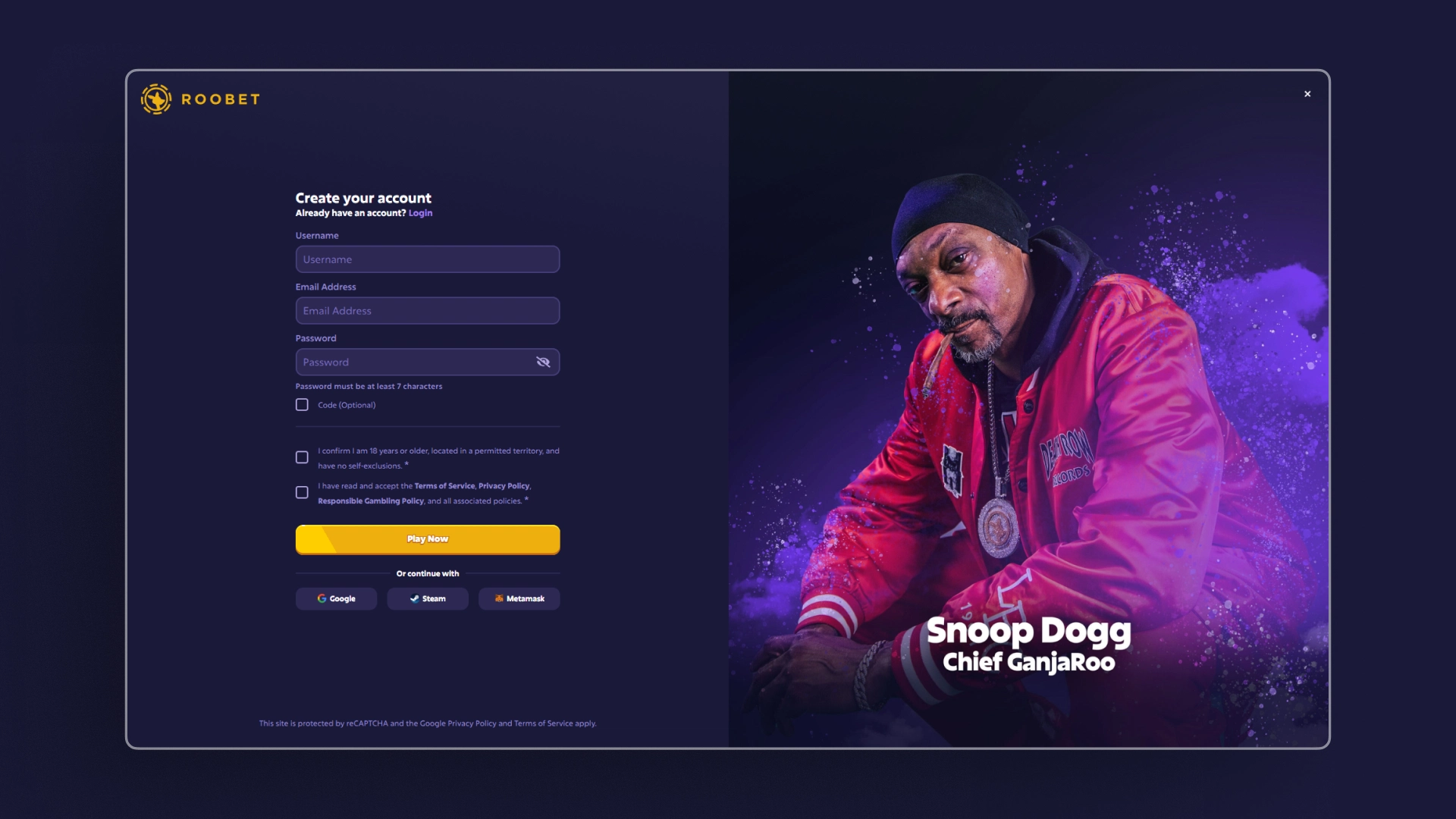 image how to sign up roobet india
