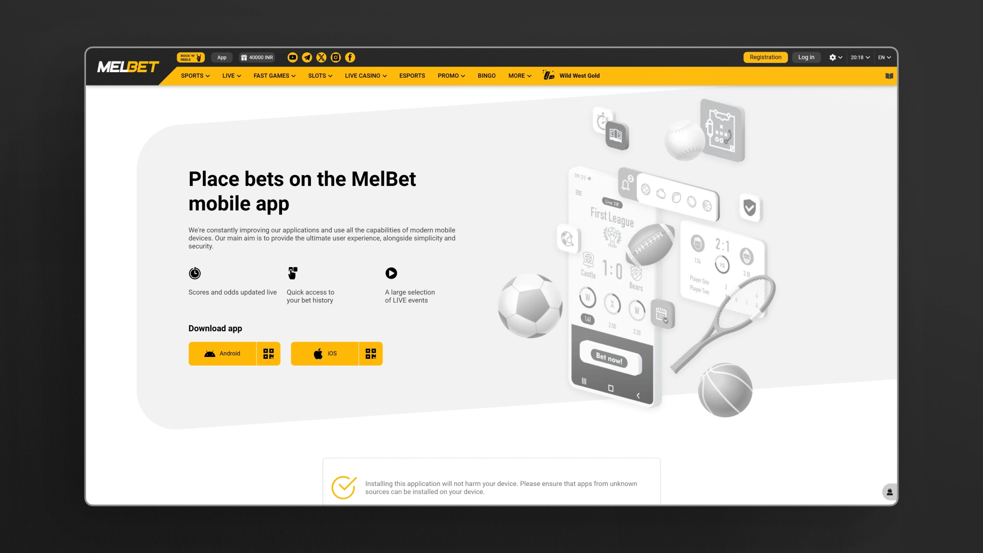 image App Melbet india