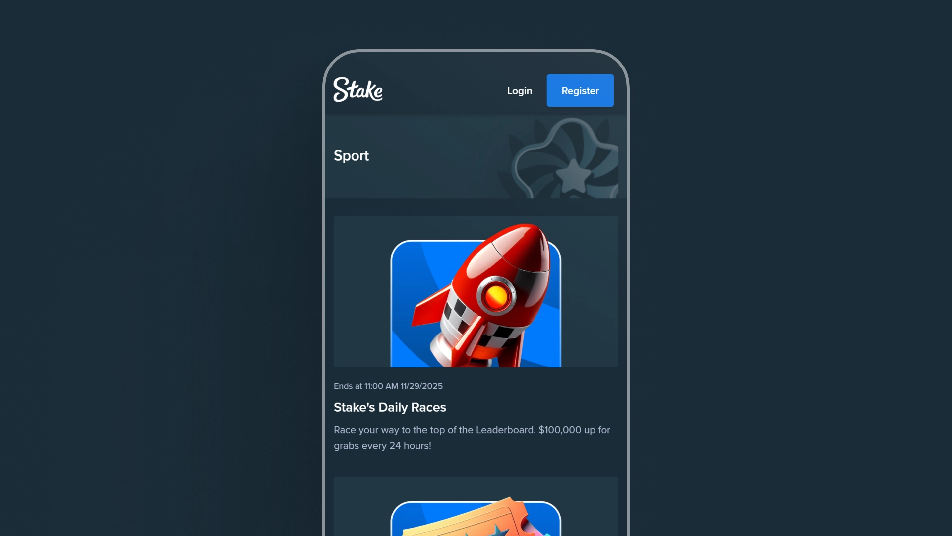 image mobile app sport bonuses Stake india