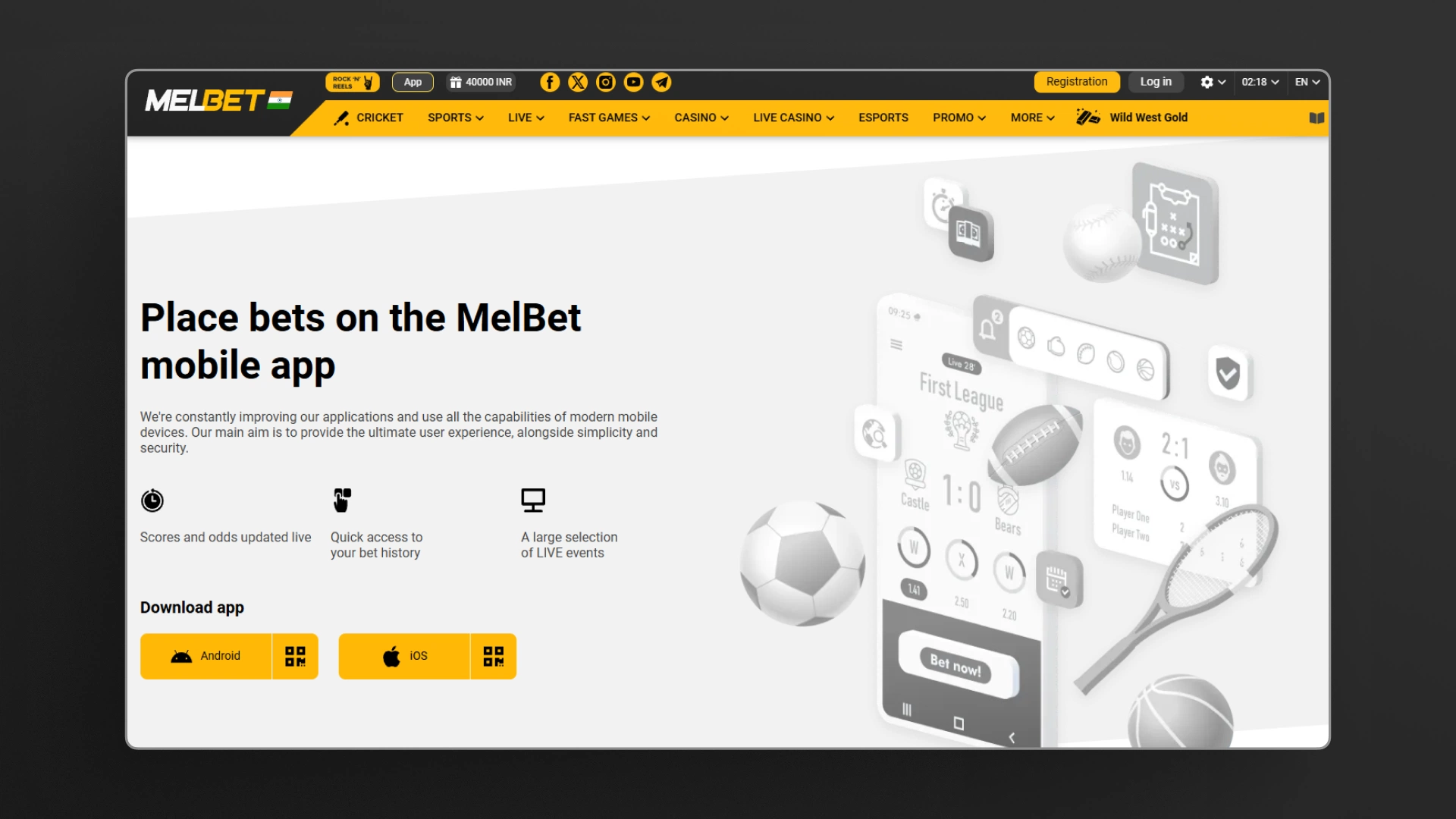 image what is app melbet india