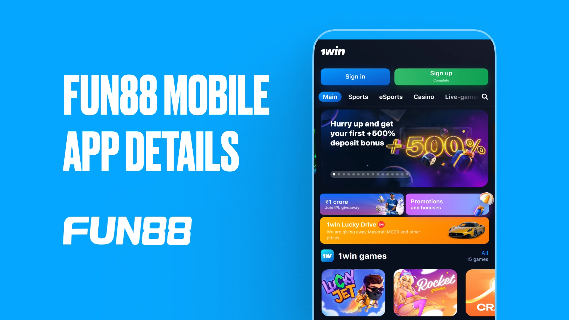 feature image app fun88 india