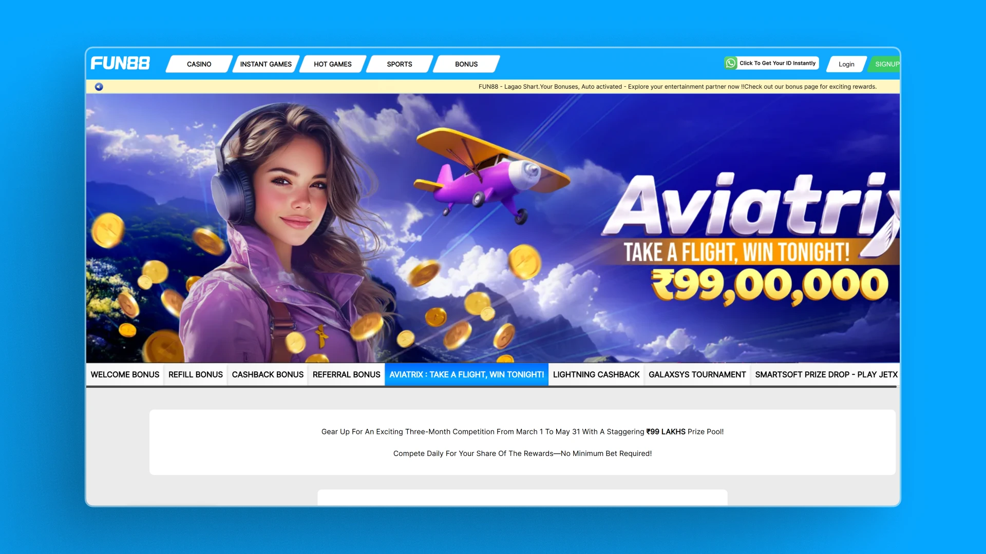 image Casino Bonuses fun88 india