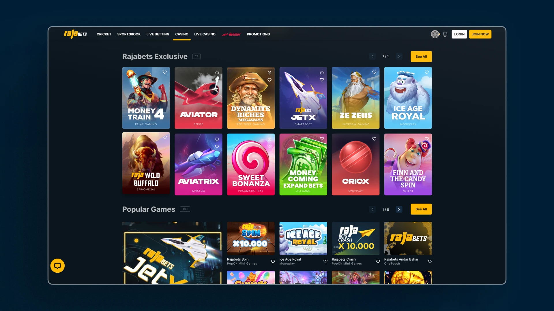 image Casino Originals rajabets india