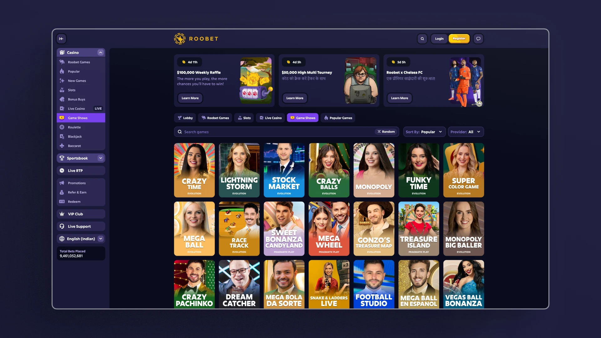image Game Shows roobet india