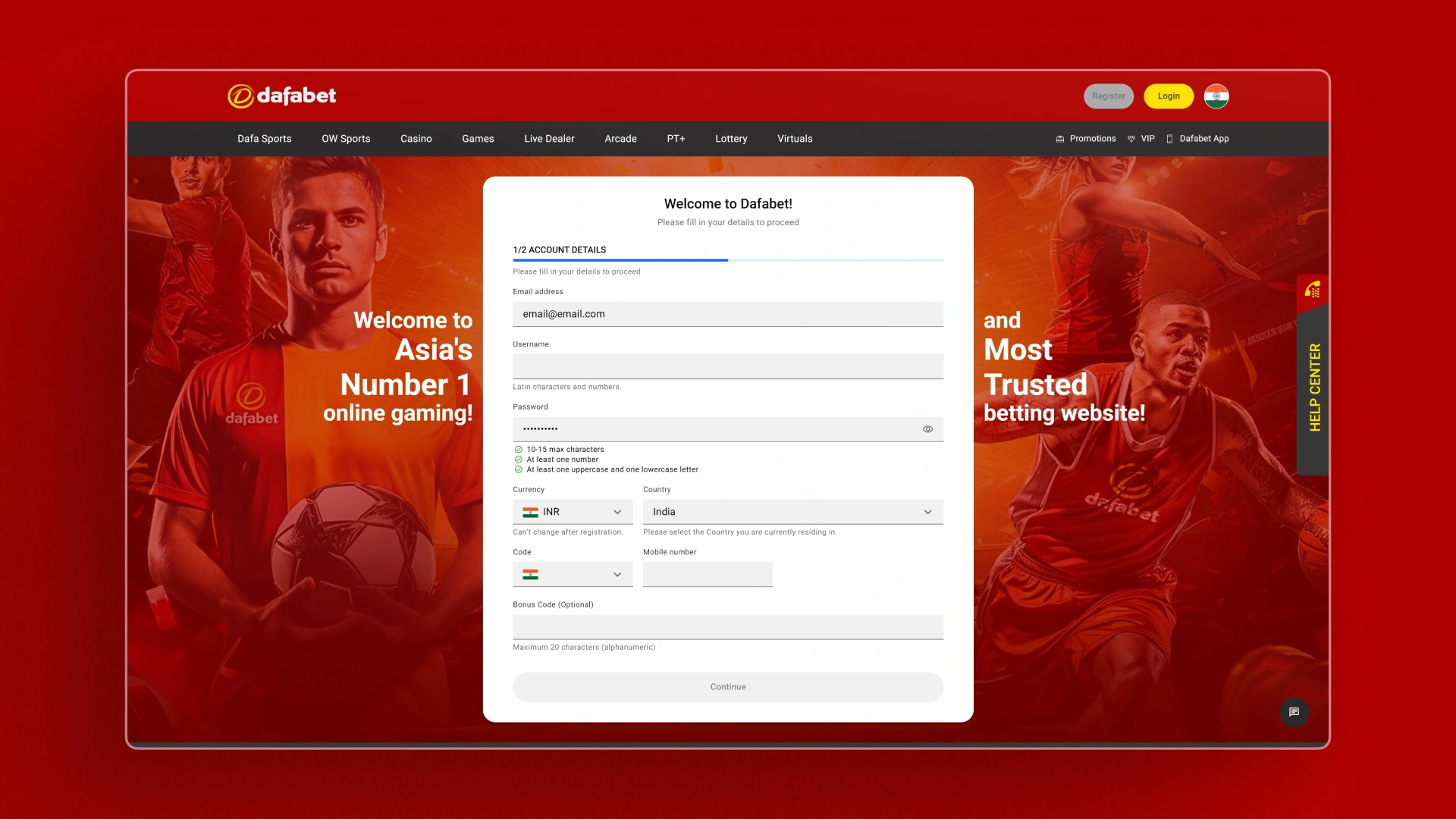 image How to Create an Account Dafabet india