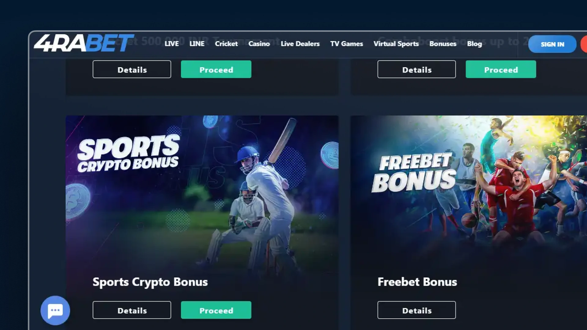 image Top Sports Bonuses 4rabet india