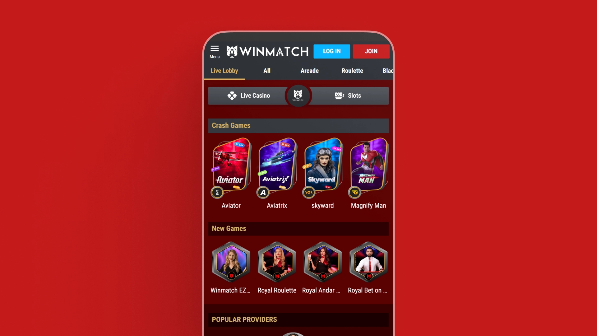image Winmatch365 App Casino Games