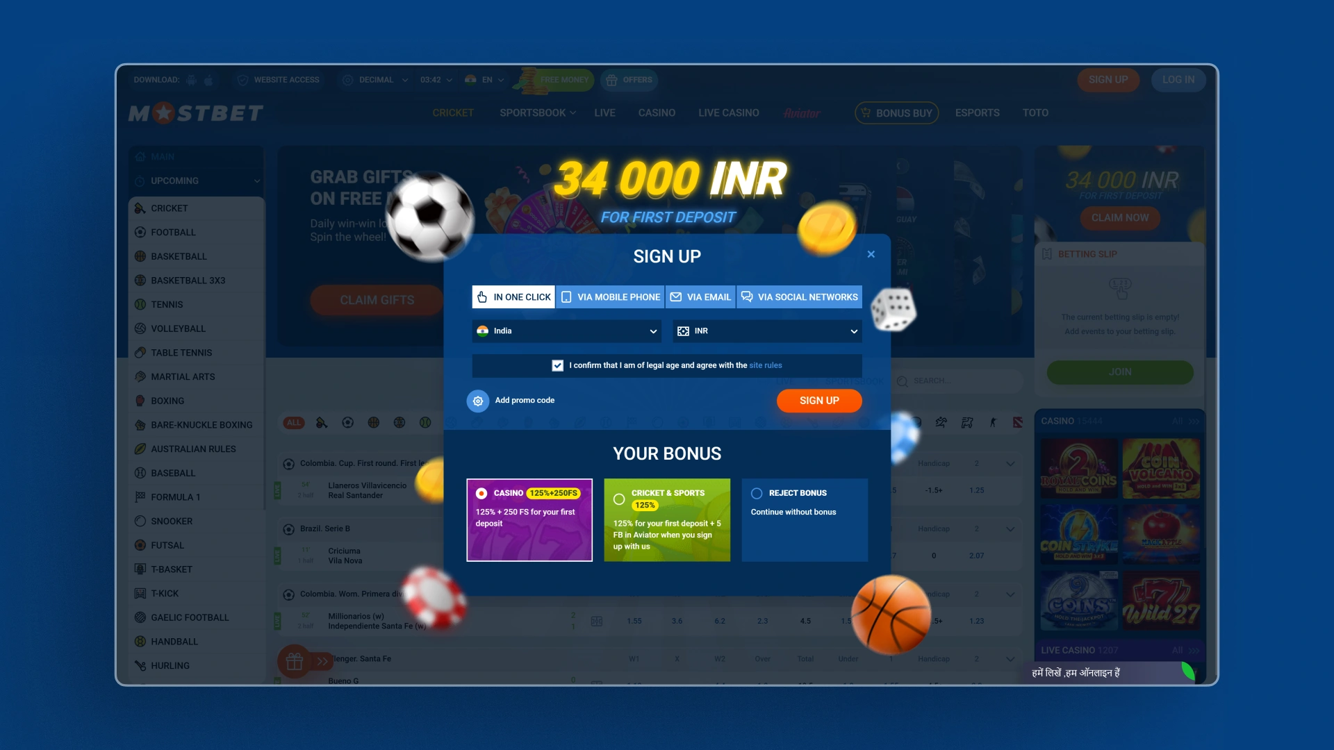 image how to sign up mostbet india