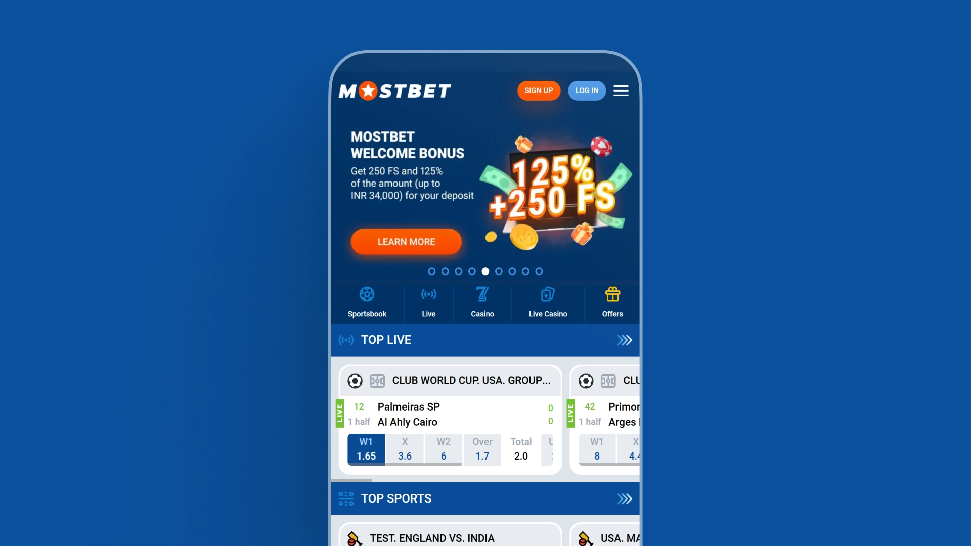 image mobile App Casino Welcome Bonus india Mostbet