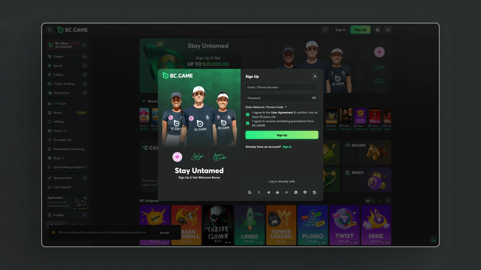 image register bc game