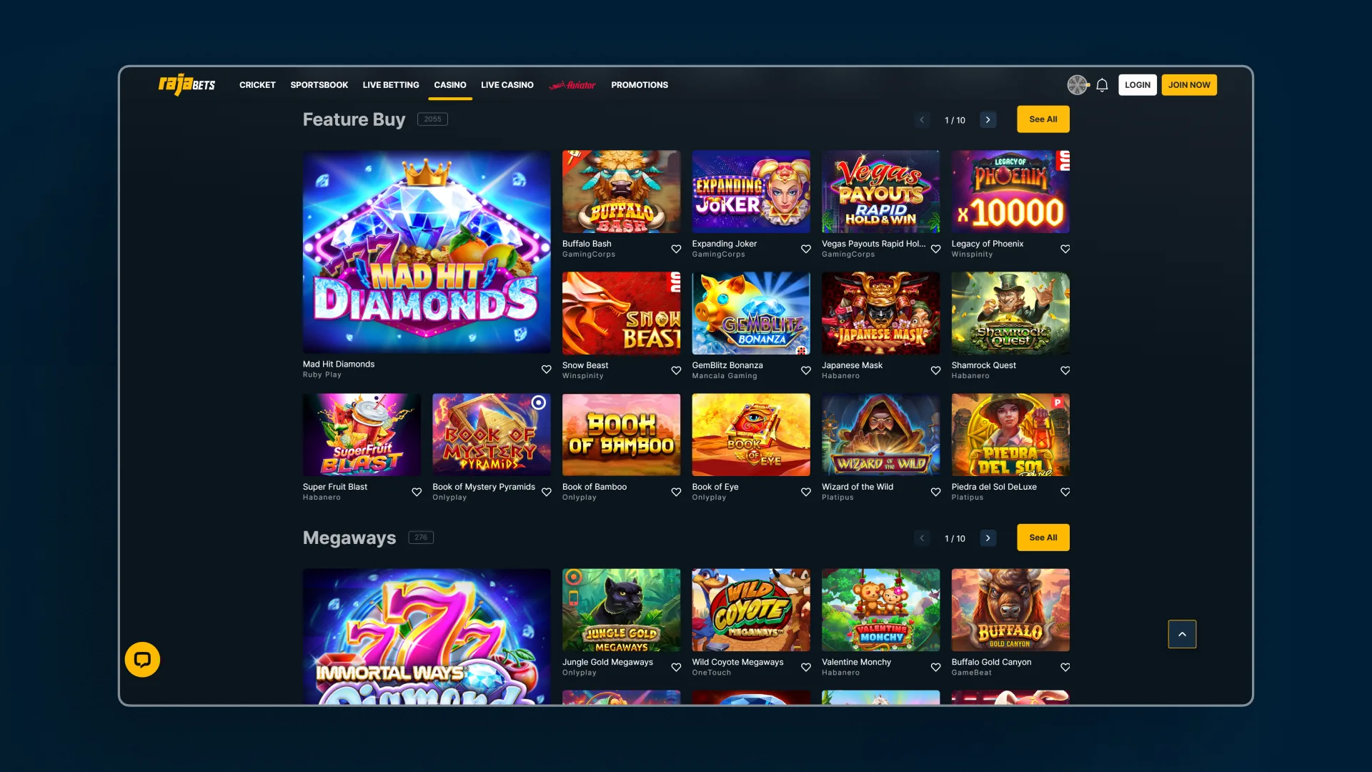 image slots rajabets india