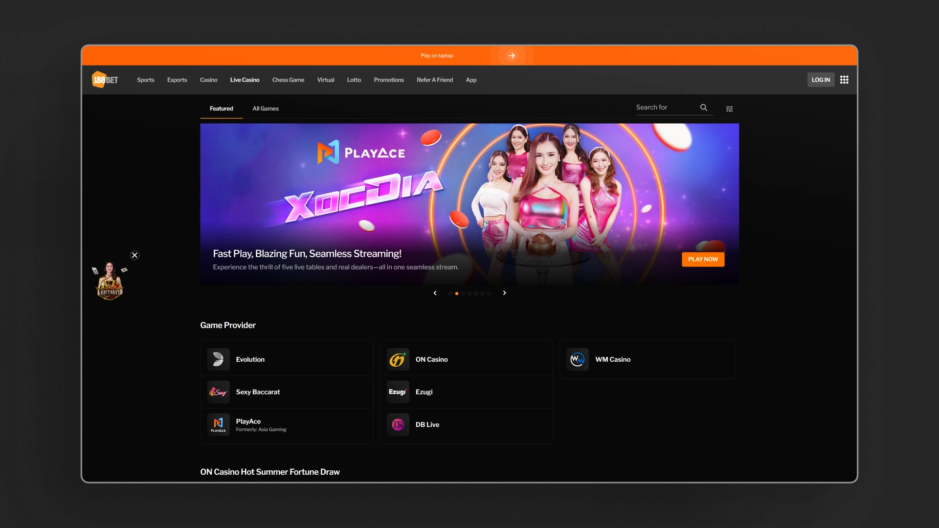 image Standout Features 188Bet india