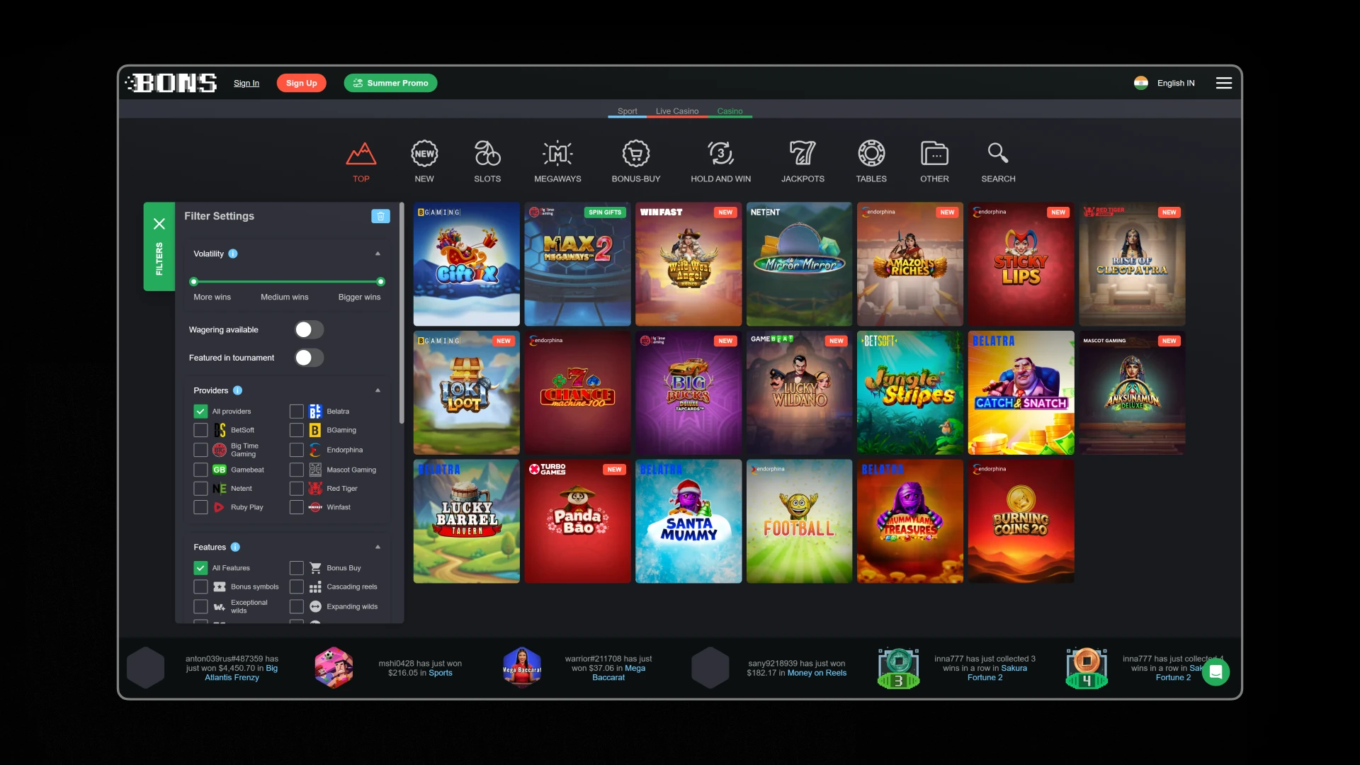 image Standout Features Bons india