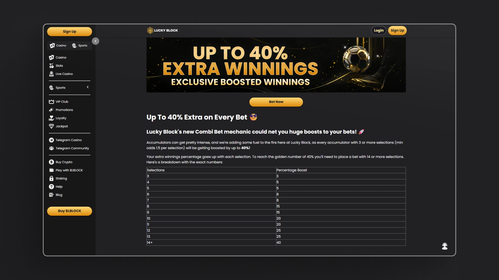 image Top Sports Bonuses lucky block india