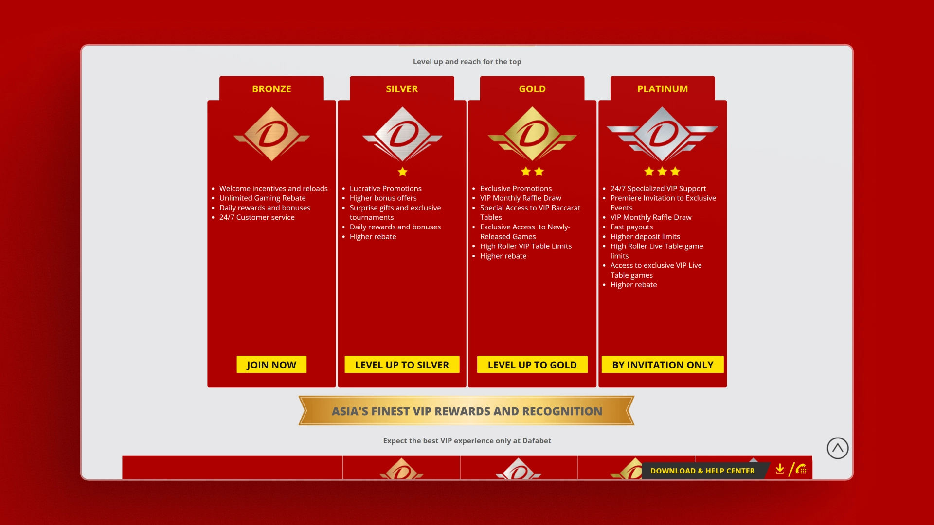 image VIP Levels Dafabet india