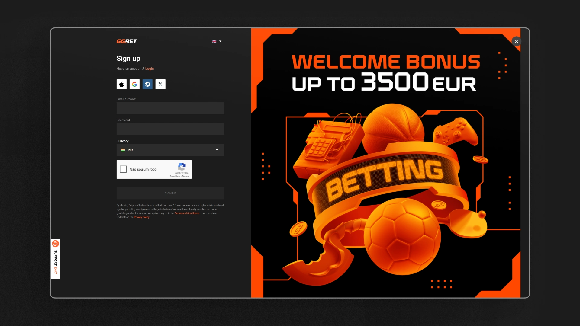 image how to sign up GGbet india