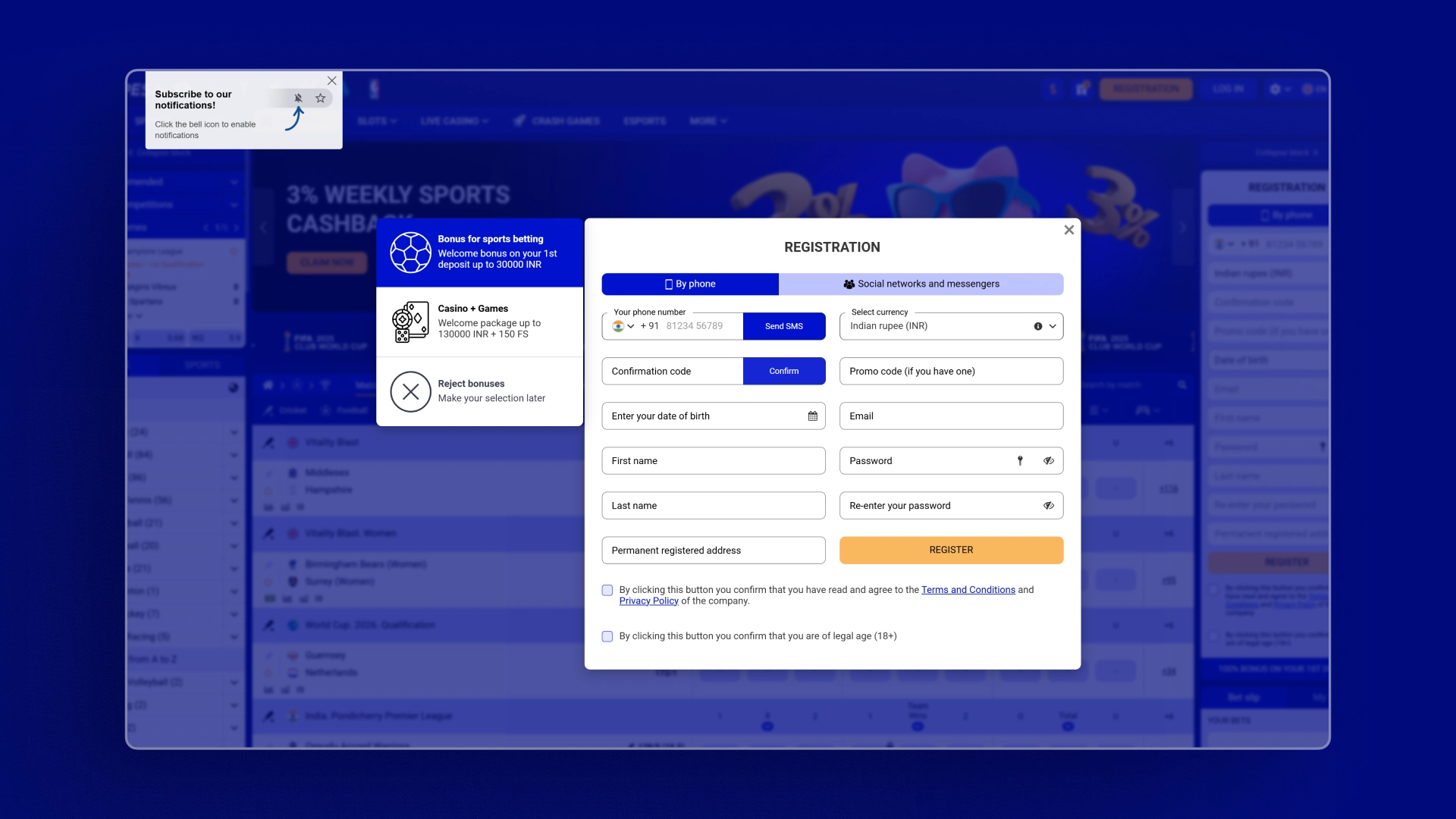 image how to sign up Paripesa india