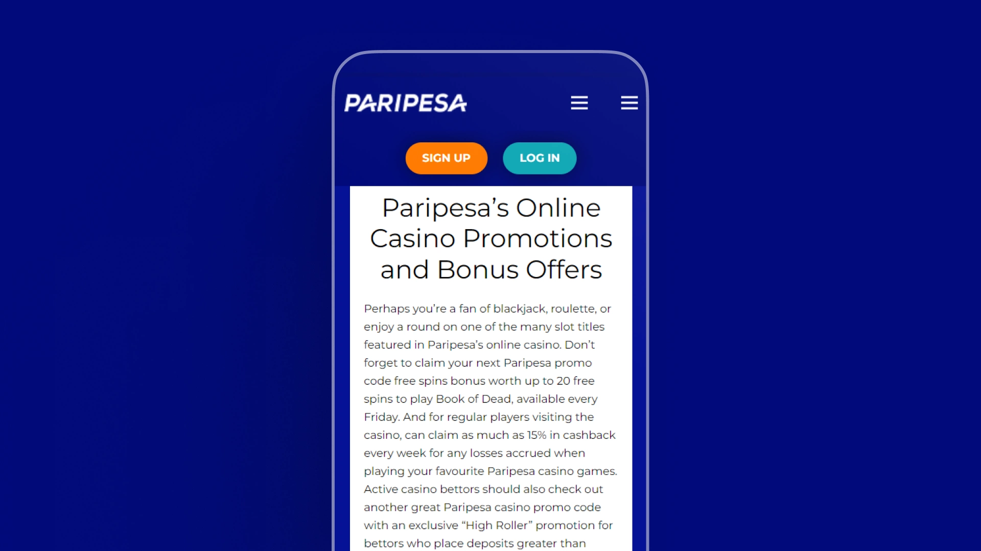 image mobile app casino bonuses paripesa india