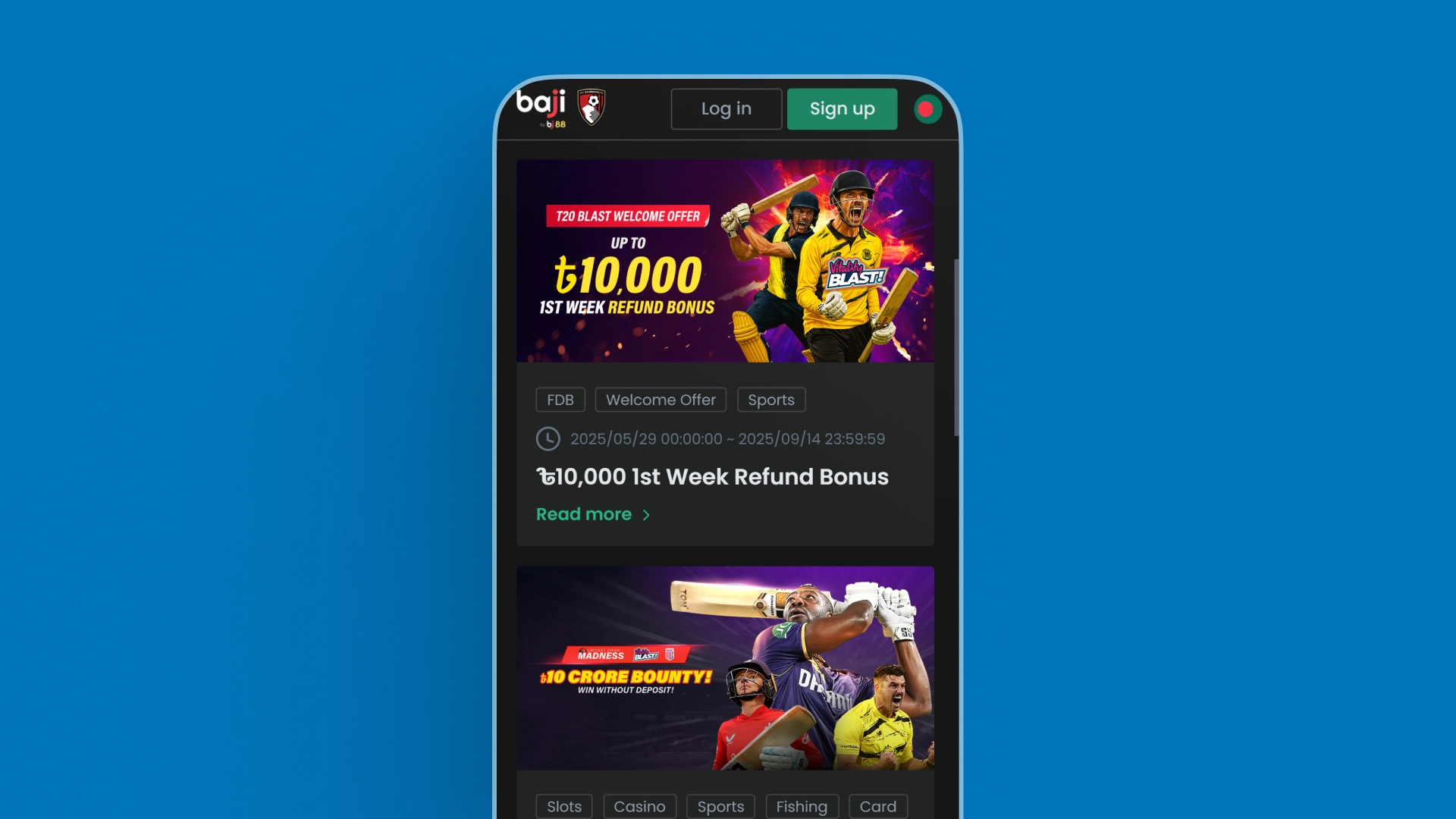 image mobile app sport bonuses baji india