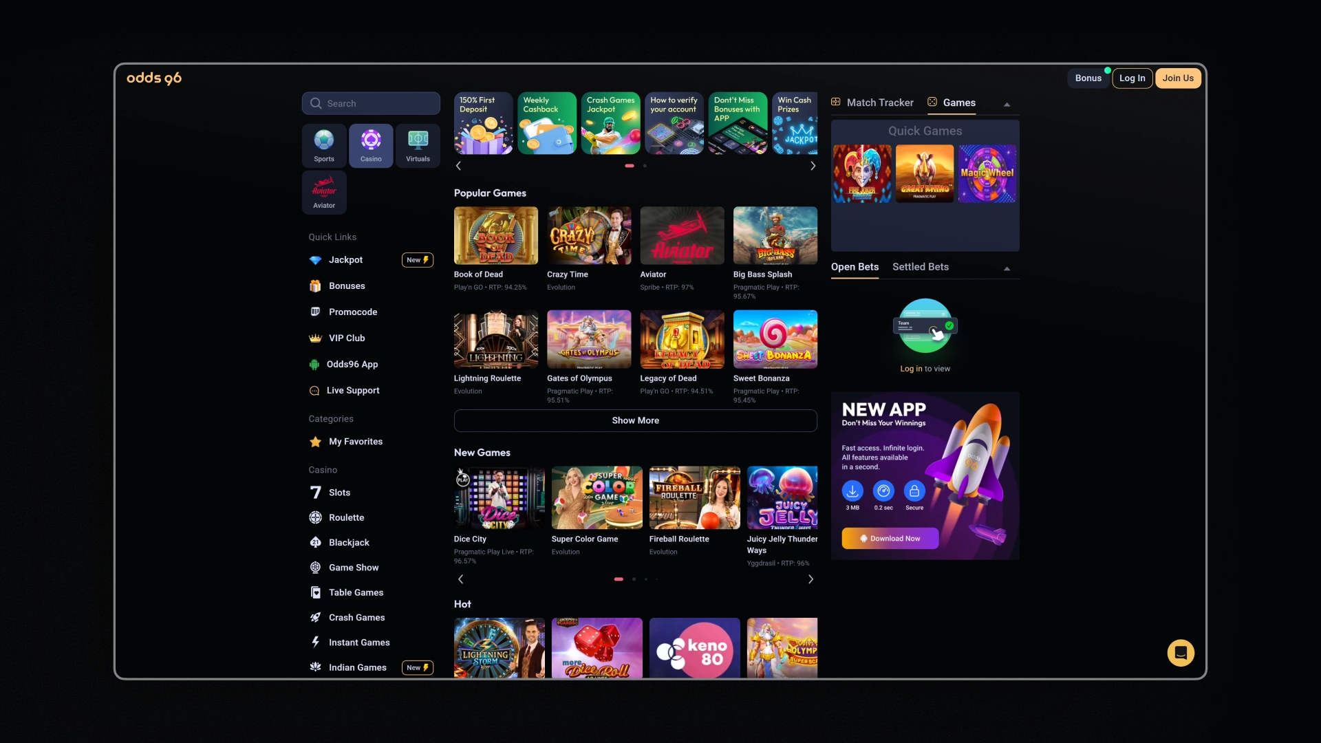 image Casino Odds96 india