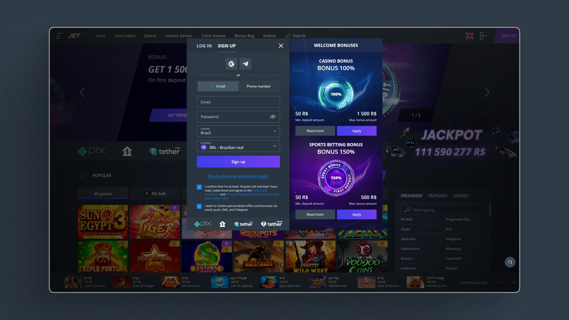 image how to sign up jet casino india