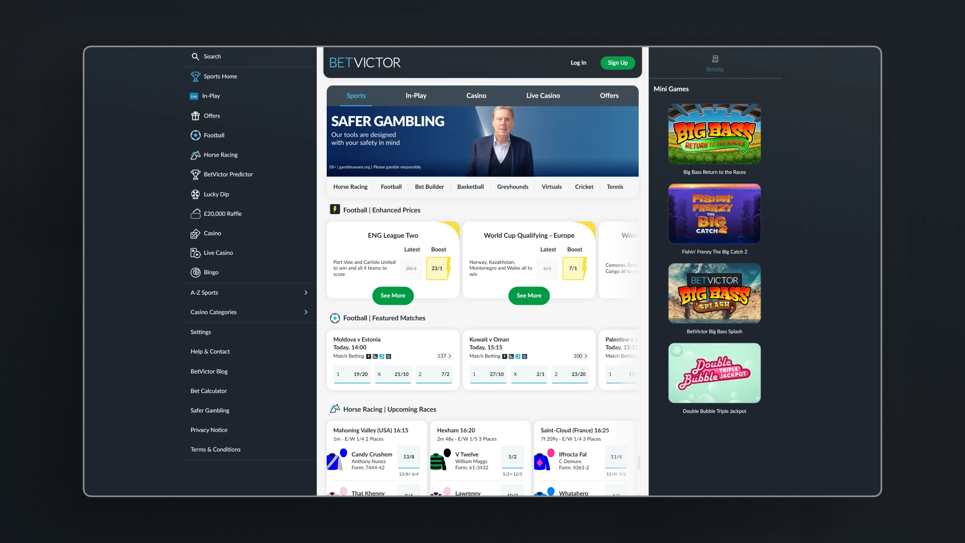 screenshot sports betvictor