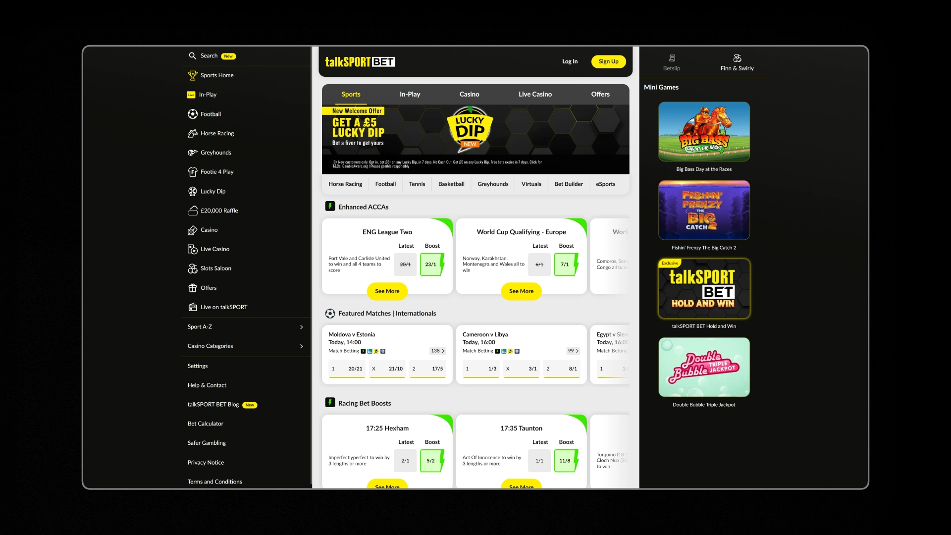 screenshot sports talksportsbet