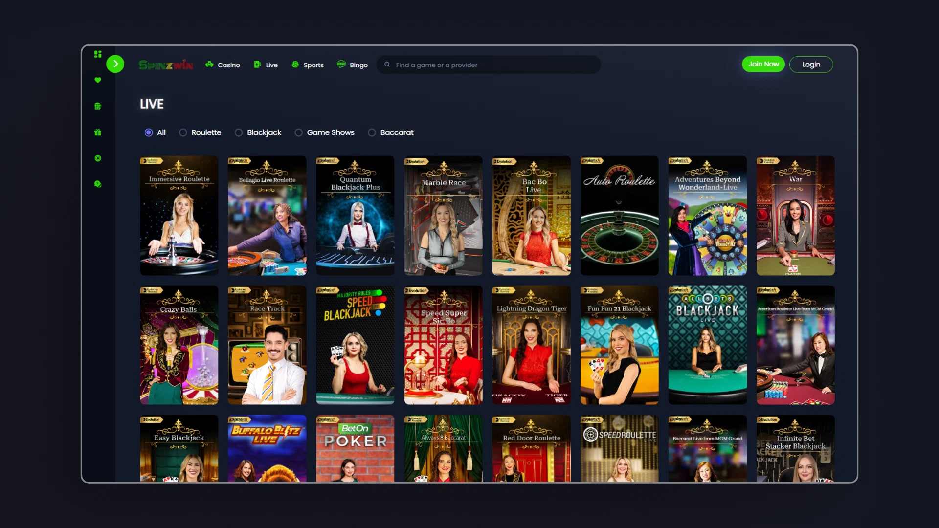 image A Real Casino SpinzWin
