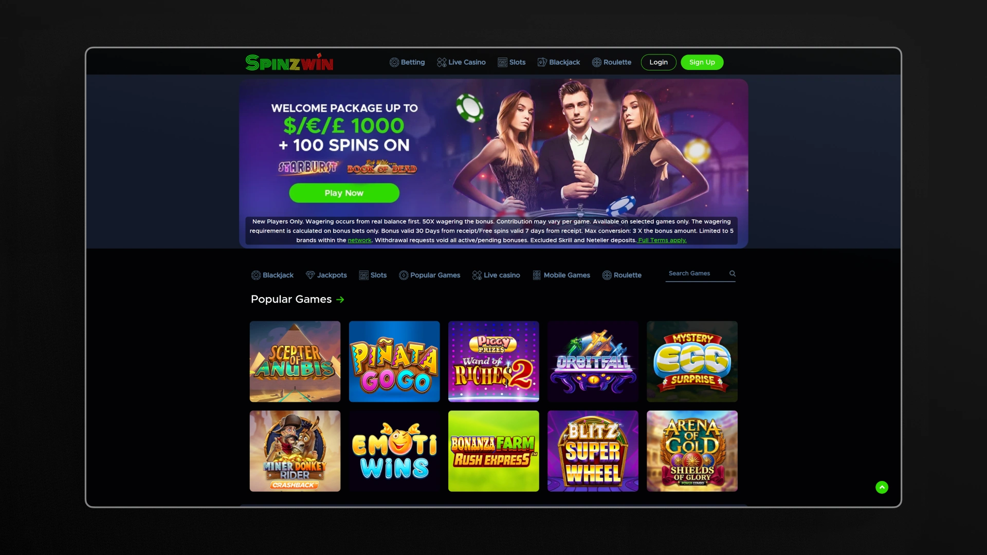 image Homepage SpinzWin