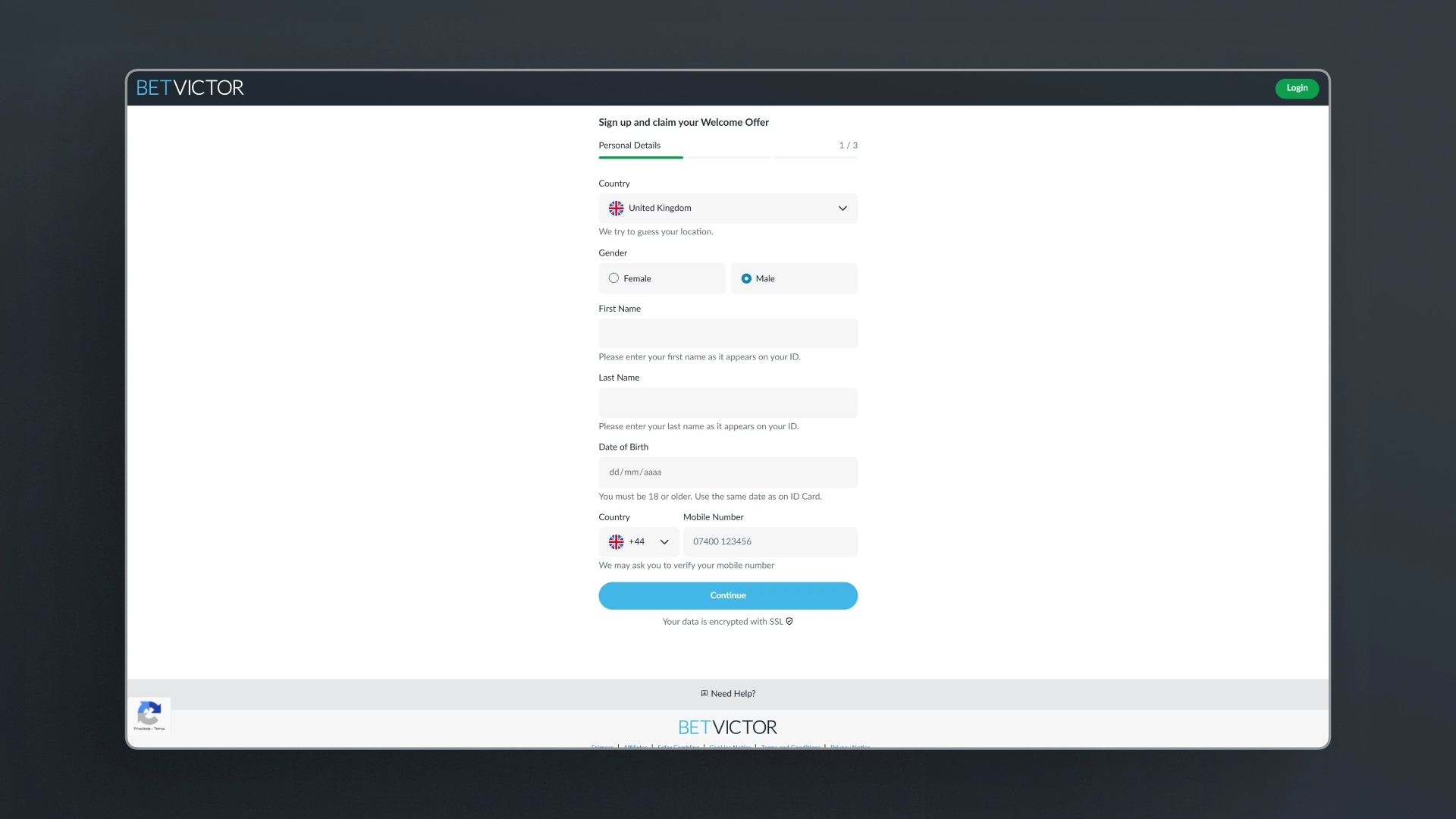 image How to Create an Account betvictor