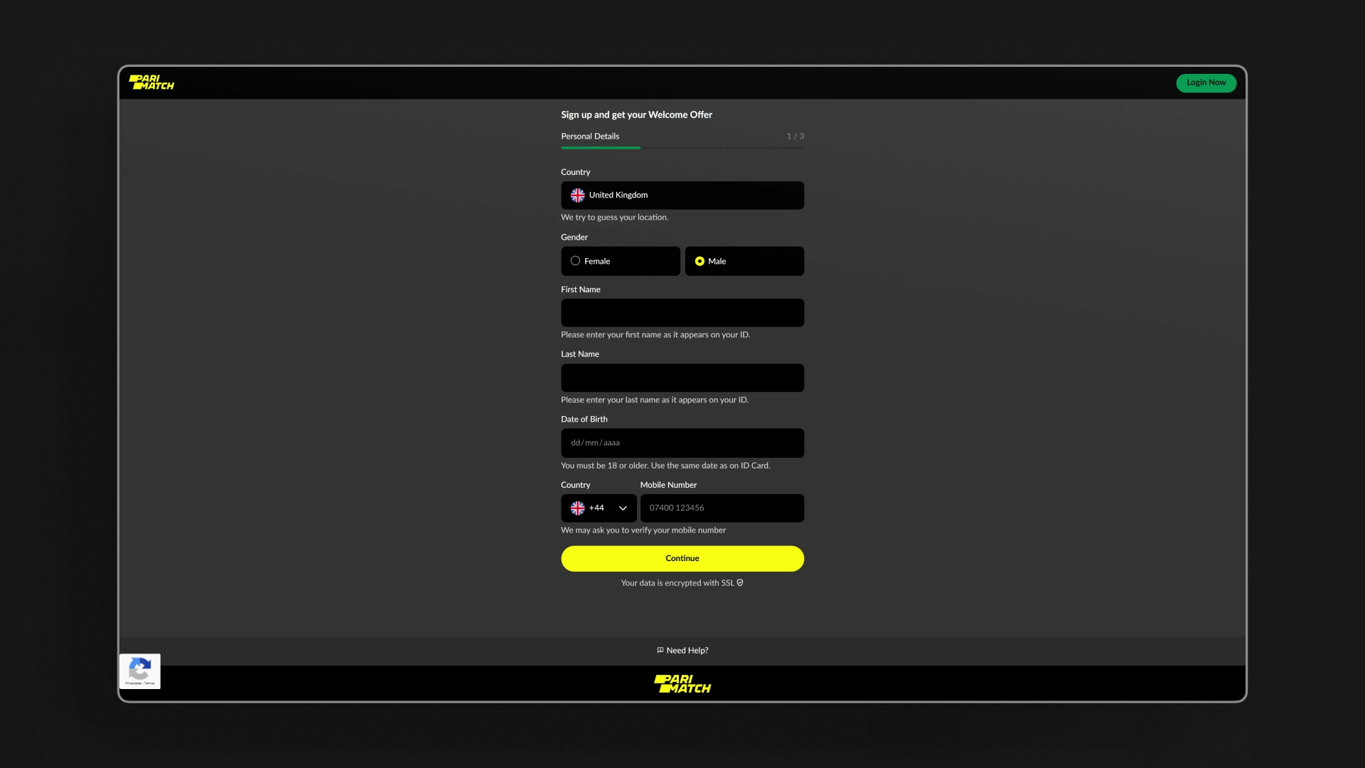 image How to Create an Account parimatch