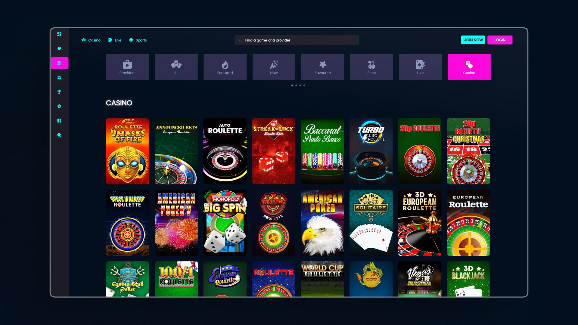 image Table Games Vegas Mobile Casino