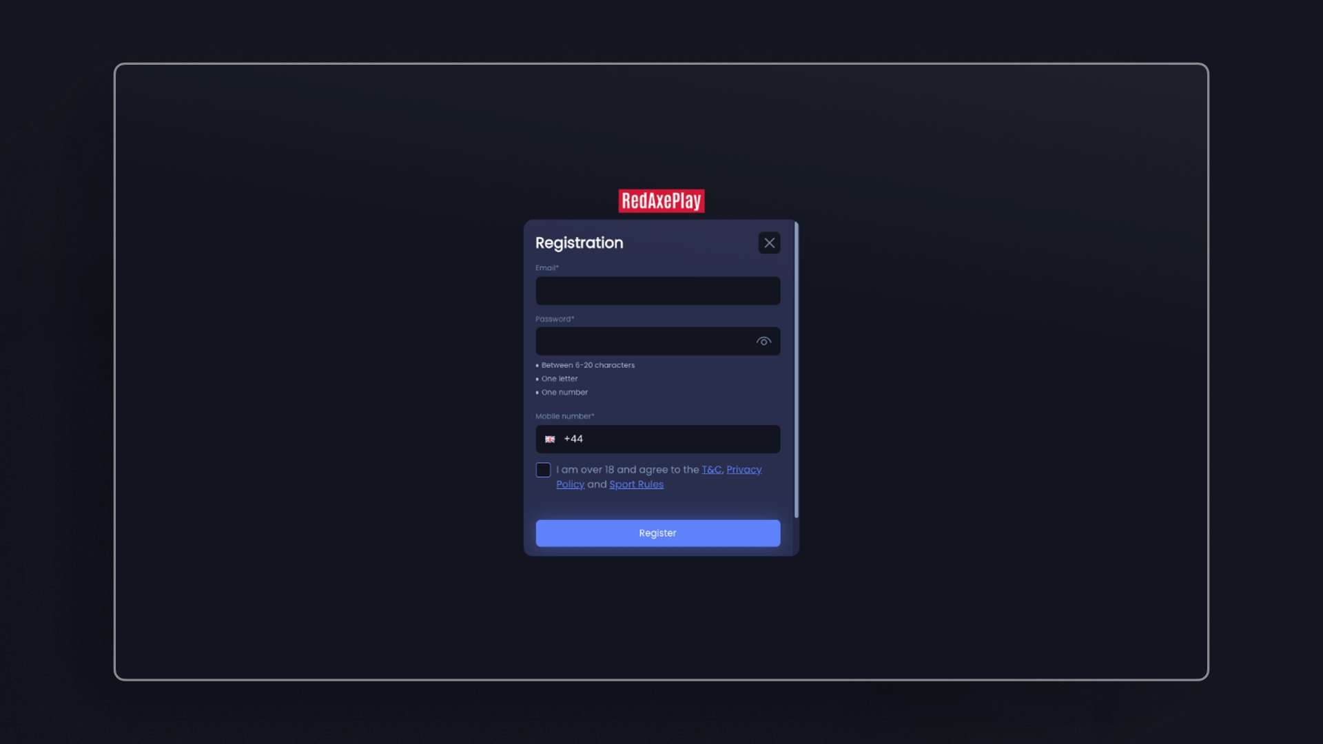 image register RedAxePlay