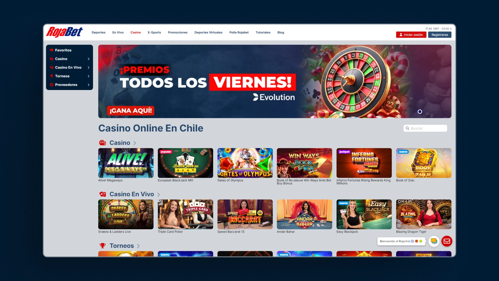 imagen casino rojabet