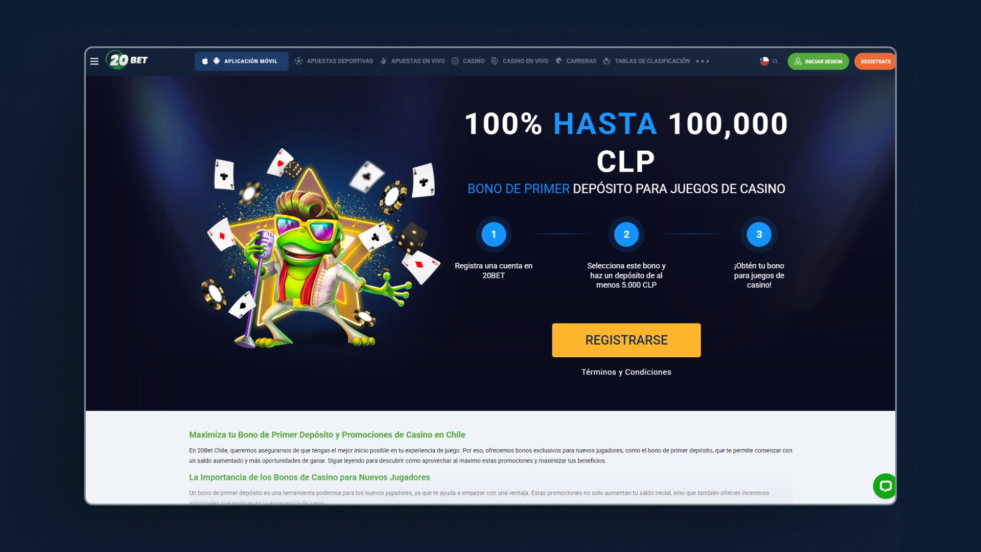 captura de pantalla Cómo activar el bono 20bet
