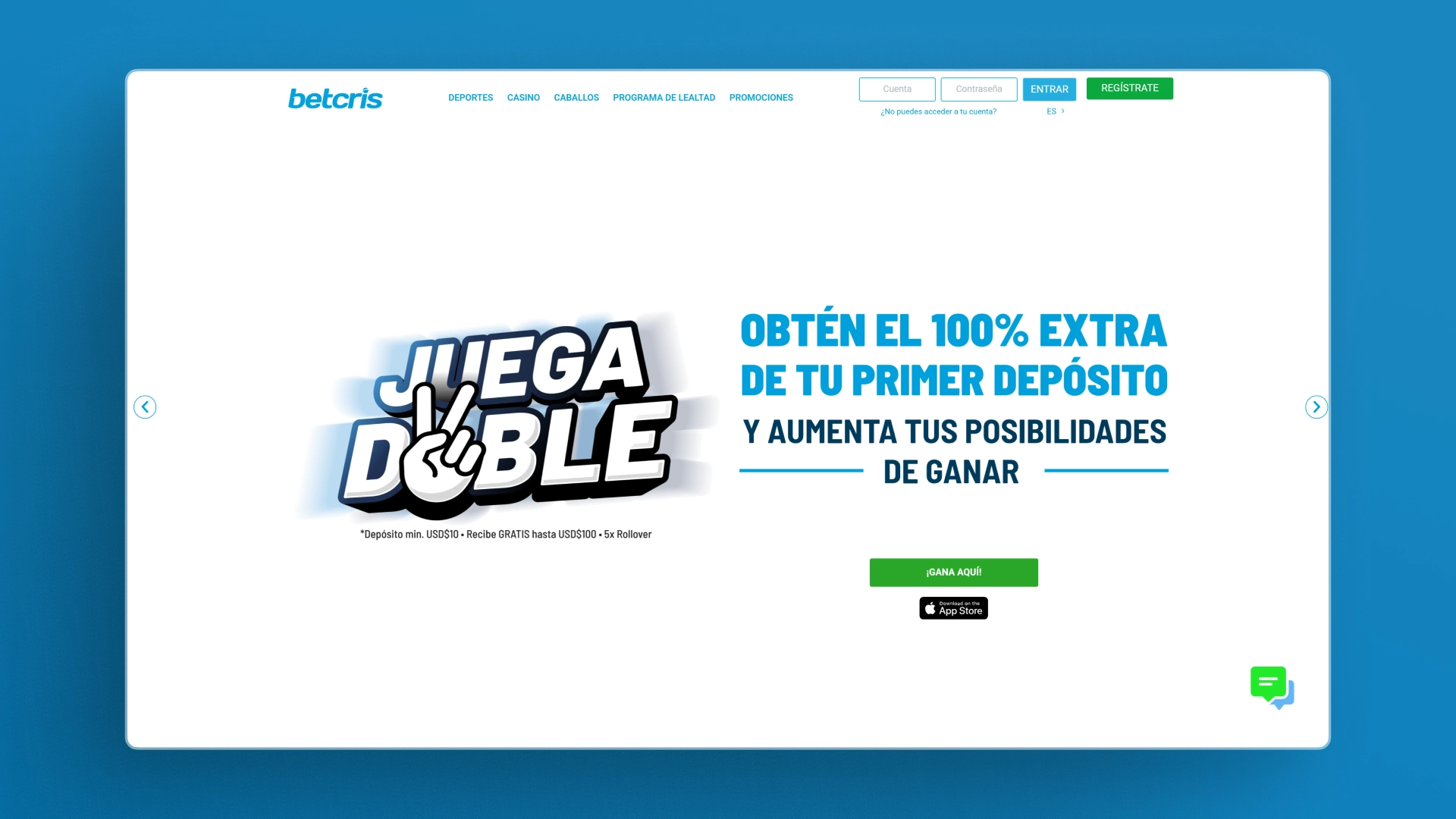 captura de pantalla Cómo activar el bono Betcris