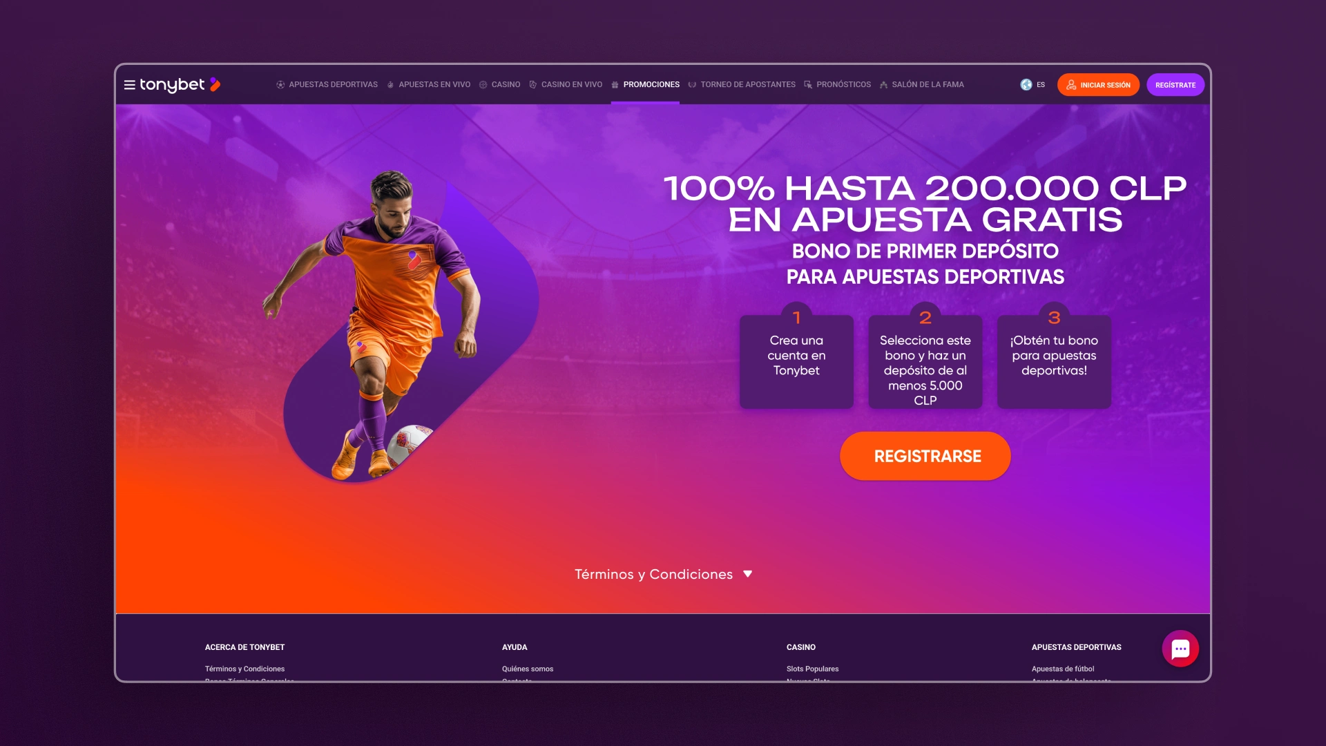 captura de pantalla Cómo activar el bono TonyBet