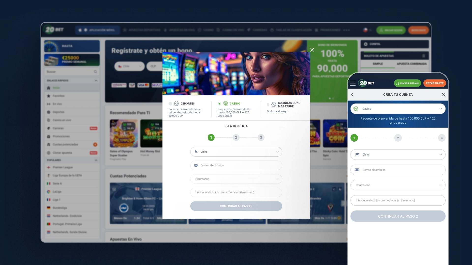 captura de pantalla Cómo registrarse 20Bet