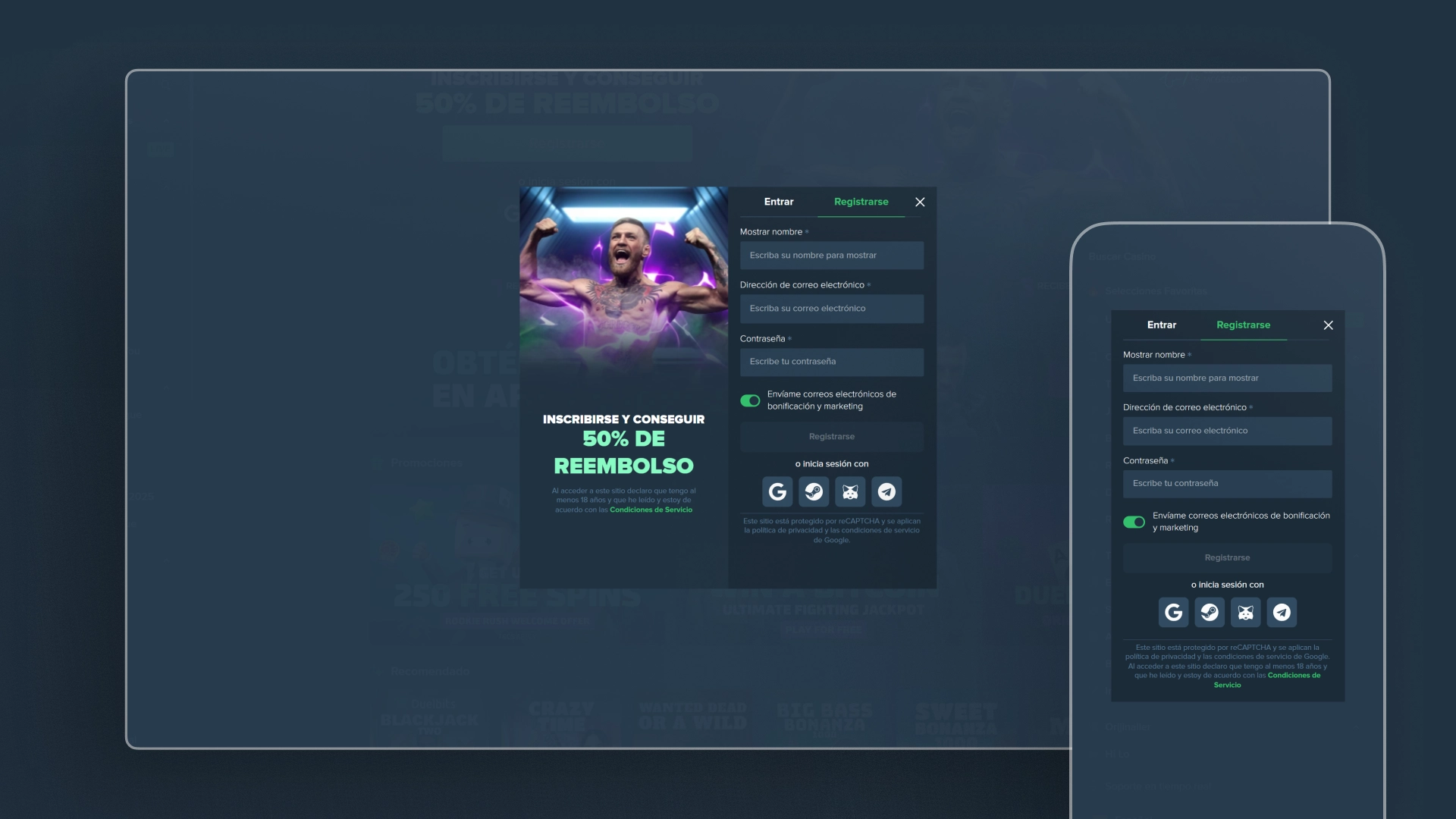 captura de pantalla Cómo registrarse duelbits