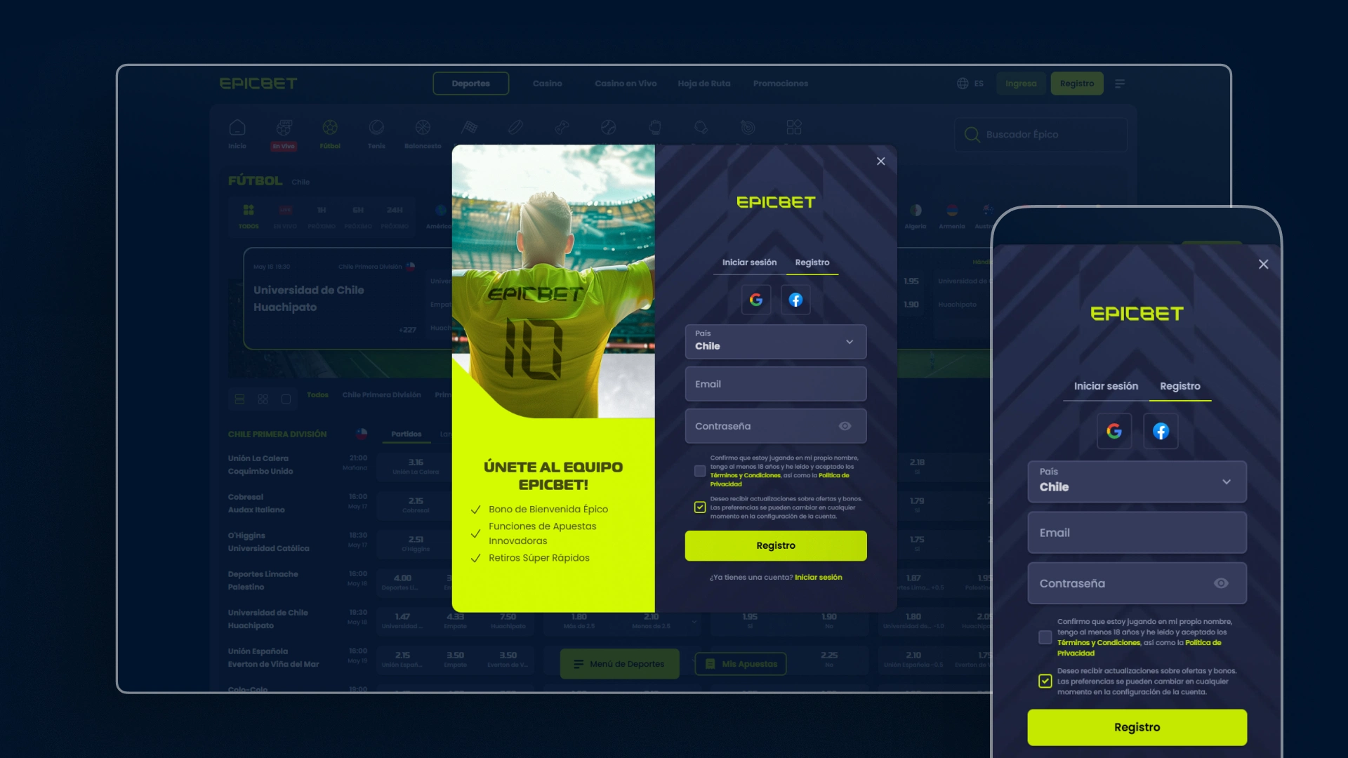 captura de pantalla Cómo registrarse epicbet