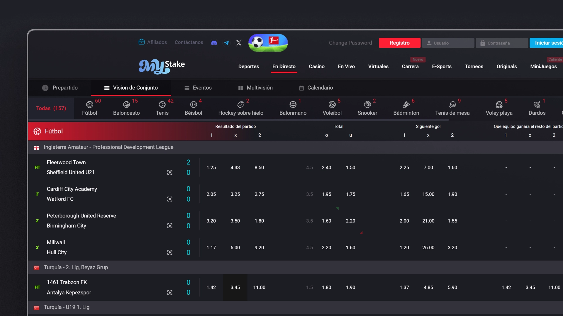 captura de pantalla Cuotas MyStake