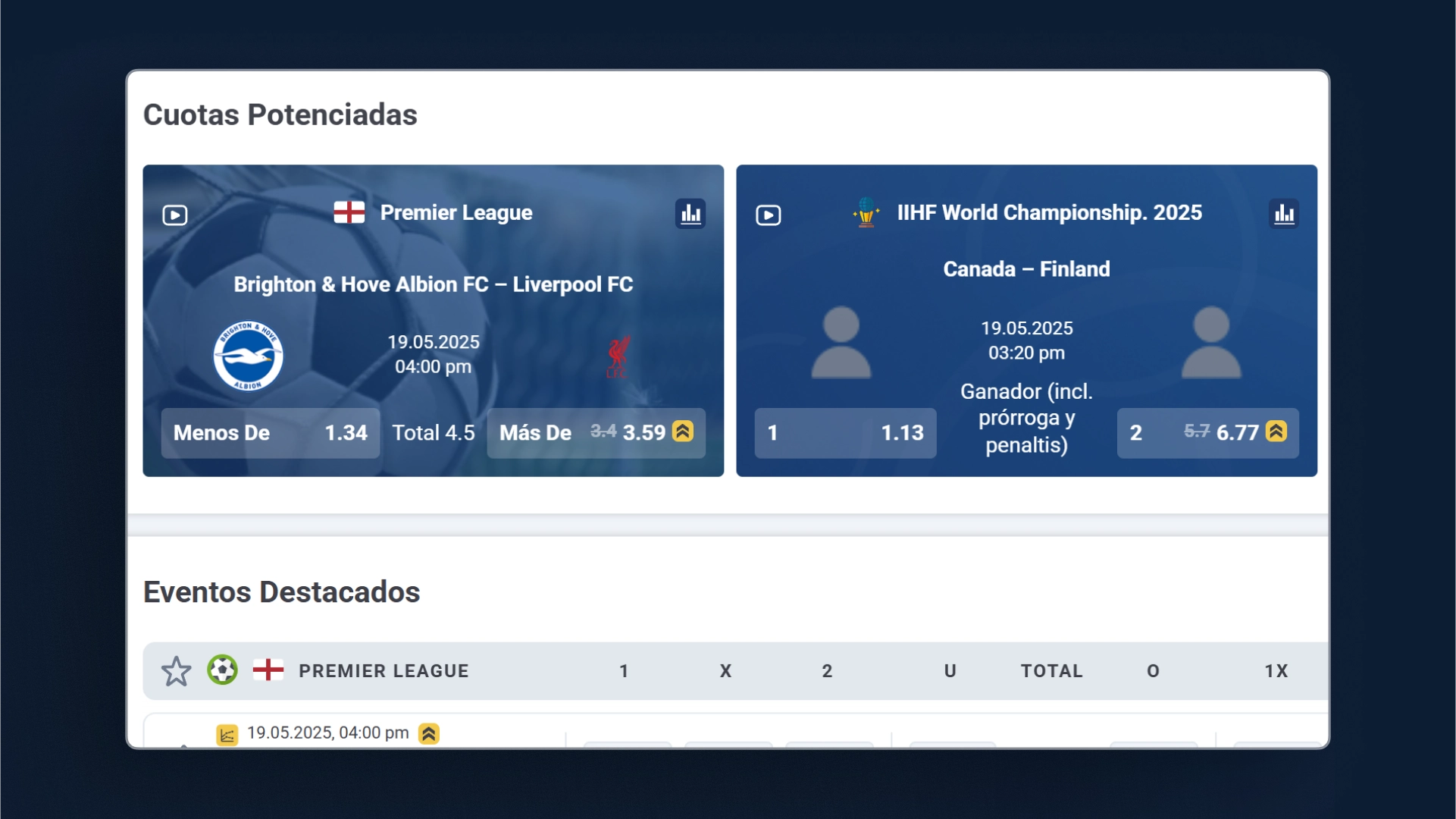 captura de pantalla Deportes 20Bet