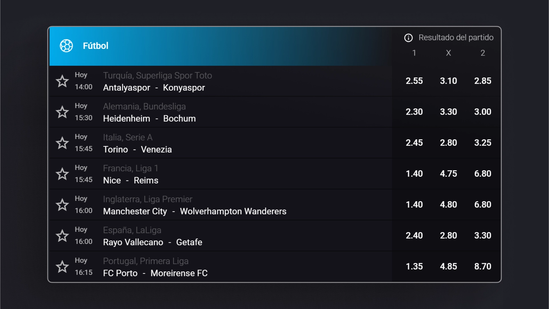 captura de pantalla Deportes MyStake